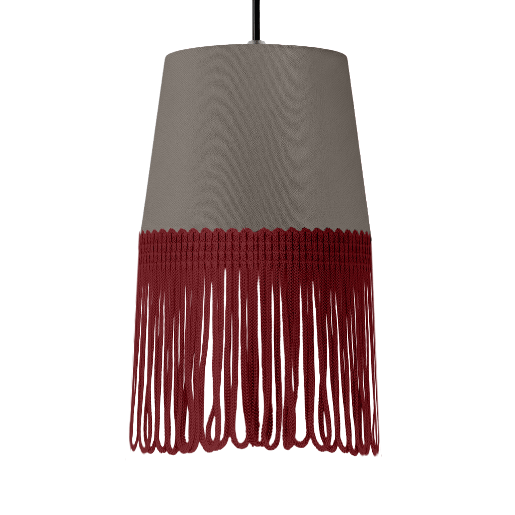 Lampe interiør alcantara askegrå - Bordeaux - KJoF - 5cm - 