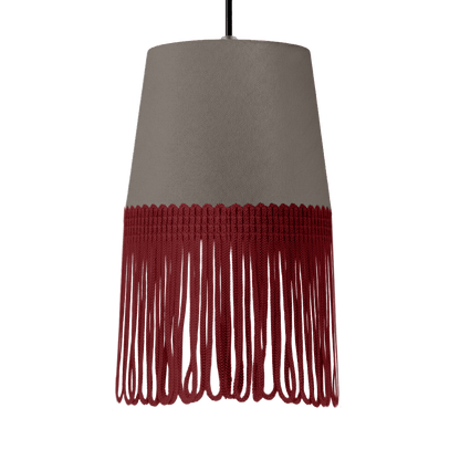 Lampe interiør alcantara askegrå - Bordeaux - KJoF - 5cm - 