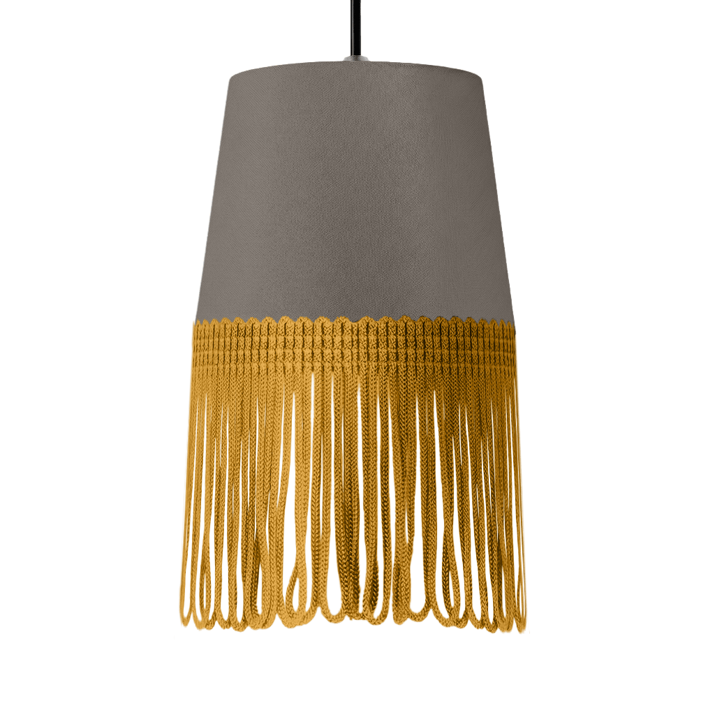 Lampe interiør alcantara askegrå - Guld - KJoF - 5cm - 