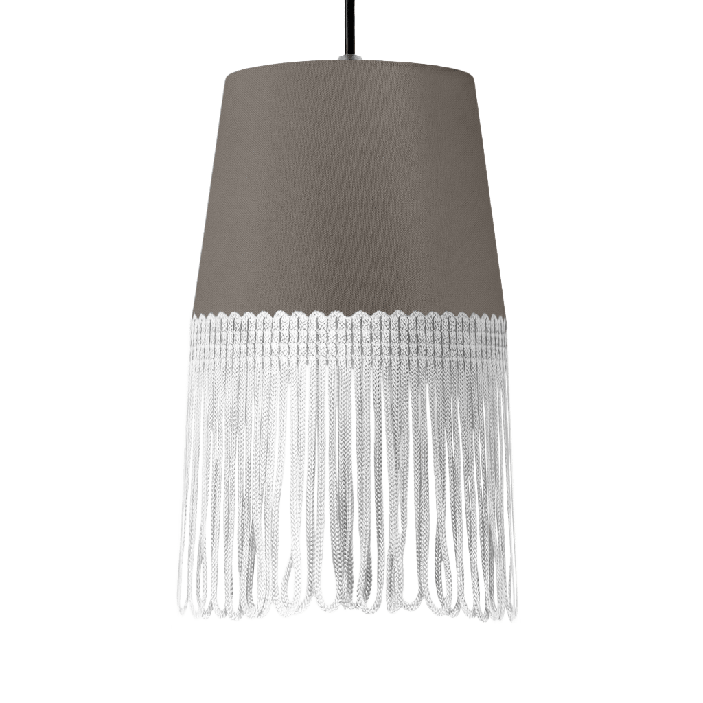 Lampe interiør alcantara askegrå - Hvid - KJoF - 5cm - 