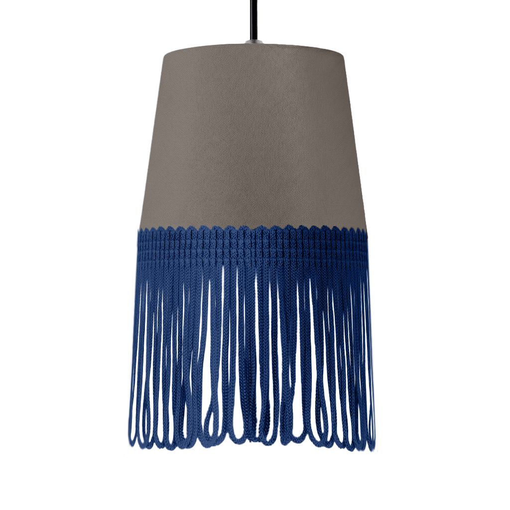 Lampe interiør alcantara askegrå - Mørkeblå - KJoF - 5cm - 