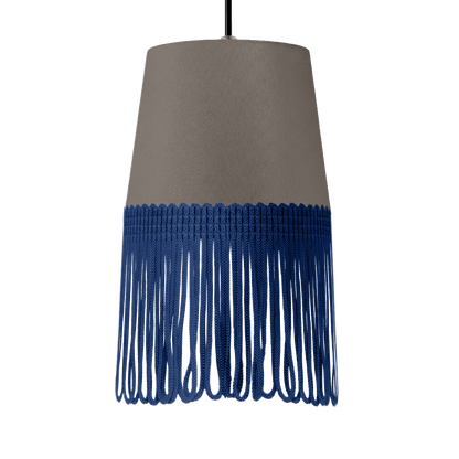 Lampe interiør alcantara askegrå - Mørkeblå - KJoF - 5cm - 