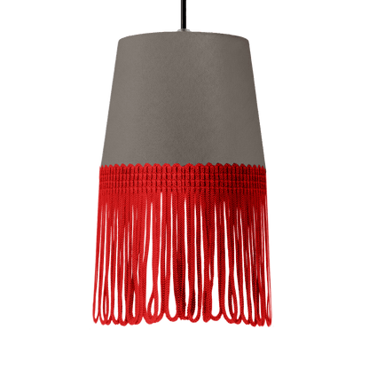 Lampe interiør alcantara askegrå - Rød - KJoF - 5cm - 