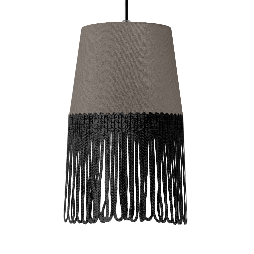 Lampe interiør alcantara askegrå - Sort - KJoF - 5cm - 