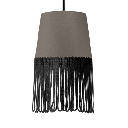 Lampe interiør alcantara askegrå - Sort - KJoF - 5cm - 