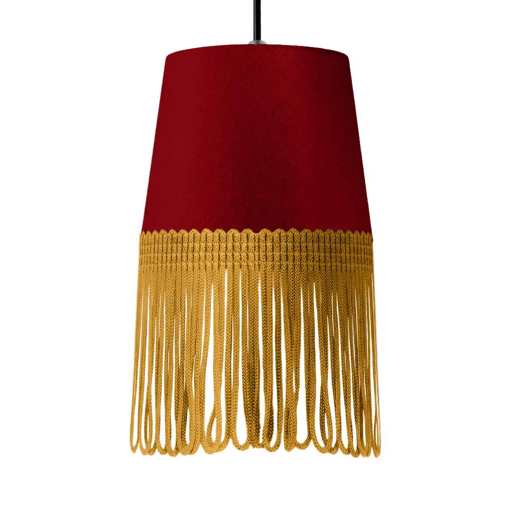 Lampe interiør alcantara bordeaux - Guld - KJoF - 5cm - 