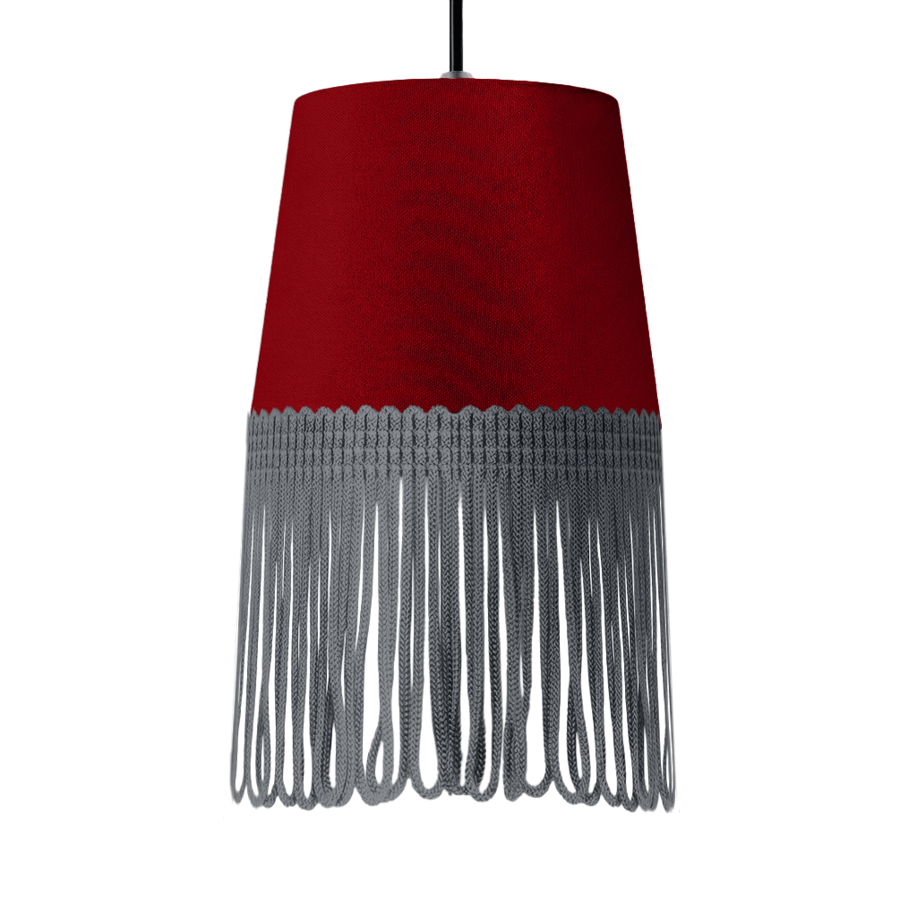 Lampe interiør alcantara bordeaux - Mørkegrå - KJoF - 5cm - 