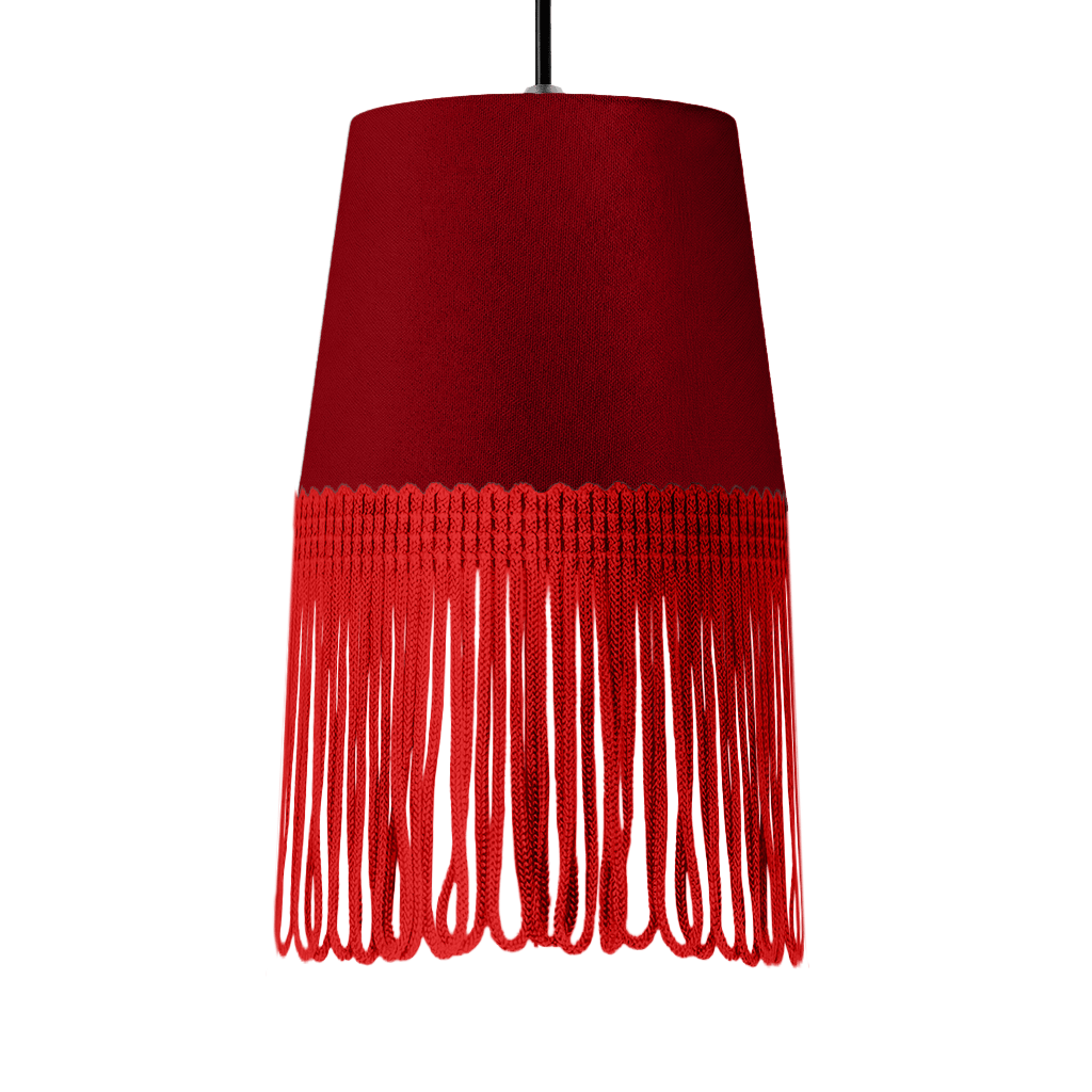 Lampe interiør alcantara bordeaux - Rød - KJoF - 5cm - 