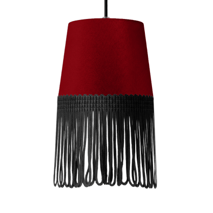 Lampe interiør alcantara bordeaux - Sort - KJoF - 5cm - 