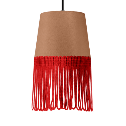 Lampe interiør alcantara brun - Rød - KJoF - 5cm - 