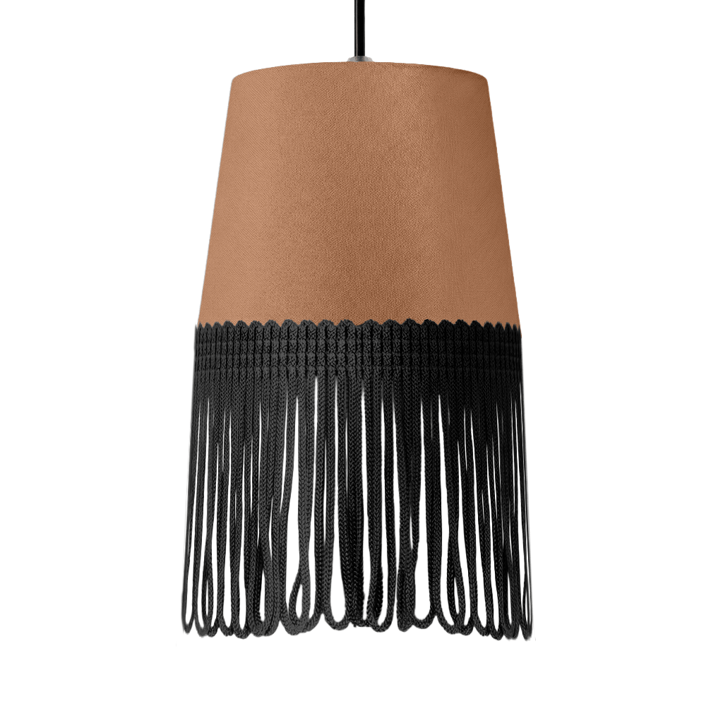 Lampe interiør alcantara brun - Sort - KJoF - 5cm - 