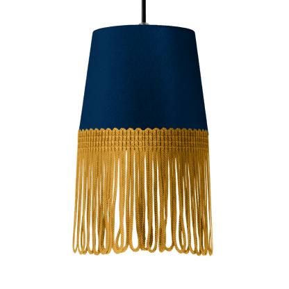 Lampe interiør alcantara cobalt blå - Guld - KJoF - 5cm - 