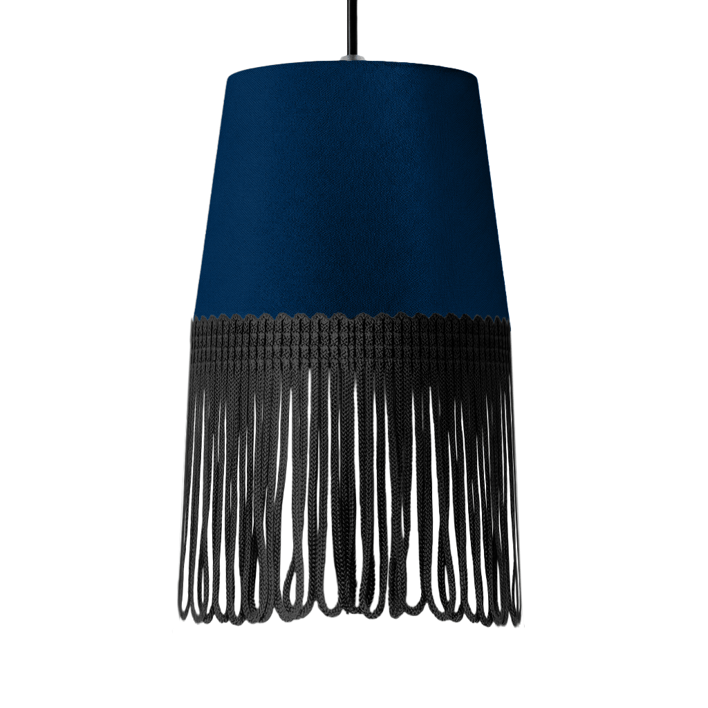 Lampe interiør alcantara cobalt blå - Sort - KJoF - 5cm - 