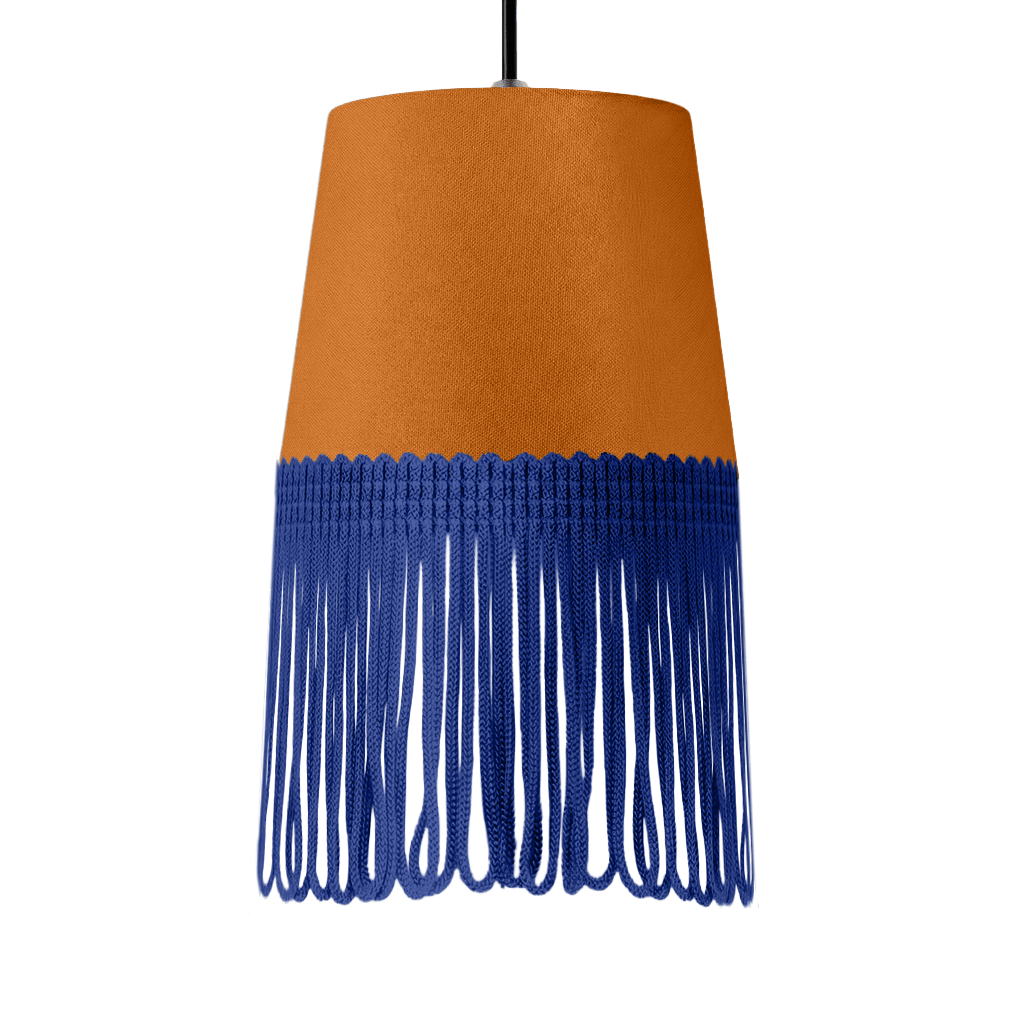 Lampe interiør alcantara cognac - Blå - KJoF - 5cm - 