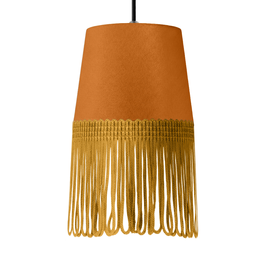 Lampe interiør alcantara cognac - Guld - KJoF - 5cm - 