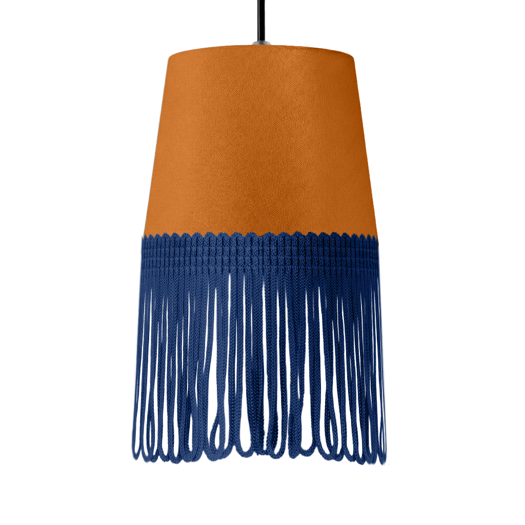 Lampe interiør alcantara cognac - Mørkeblå - KJoF - 5cm - 