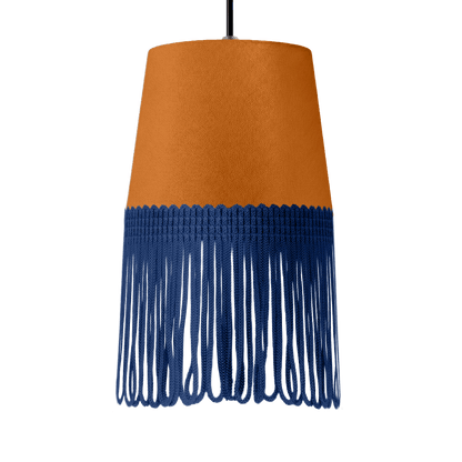 Lampe interiør alcantara cognac - Mørkeblå - KJoF - 5cm - 