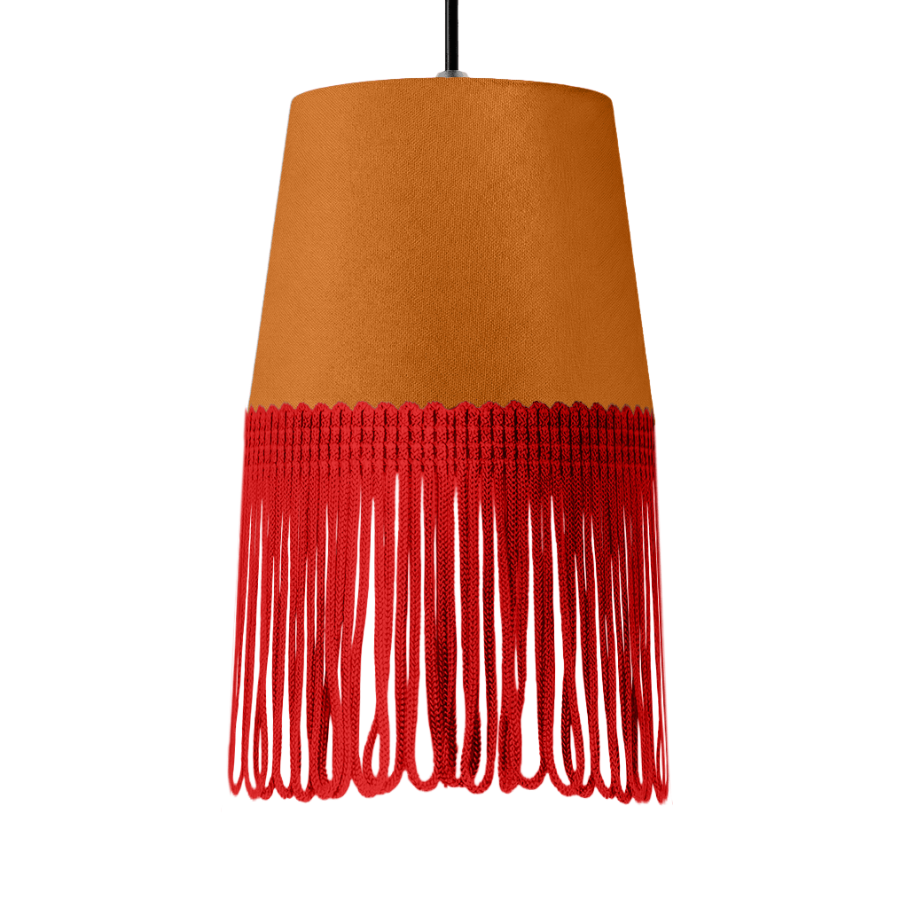 Lampe interiør alcantara cognac - Rød - KJoF - 5cm - 