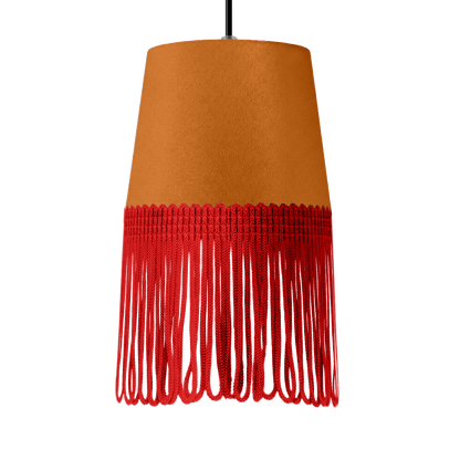 Lampe interiør alcantara cognac - Rød - KJoF - 5cm - 