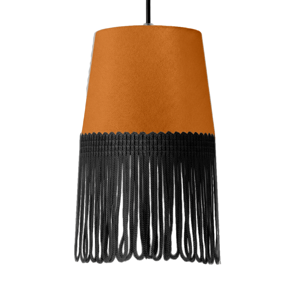 Lampe interiør alcantara cognac - Sort - KJoF - 5cm - 