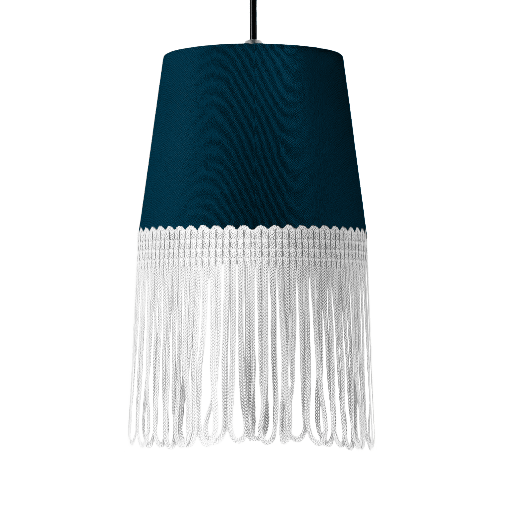 Lampe interiør alcantara denim blå - Hvid - KJoF - 5cm - 