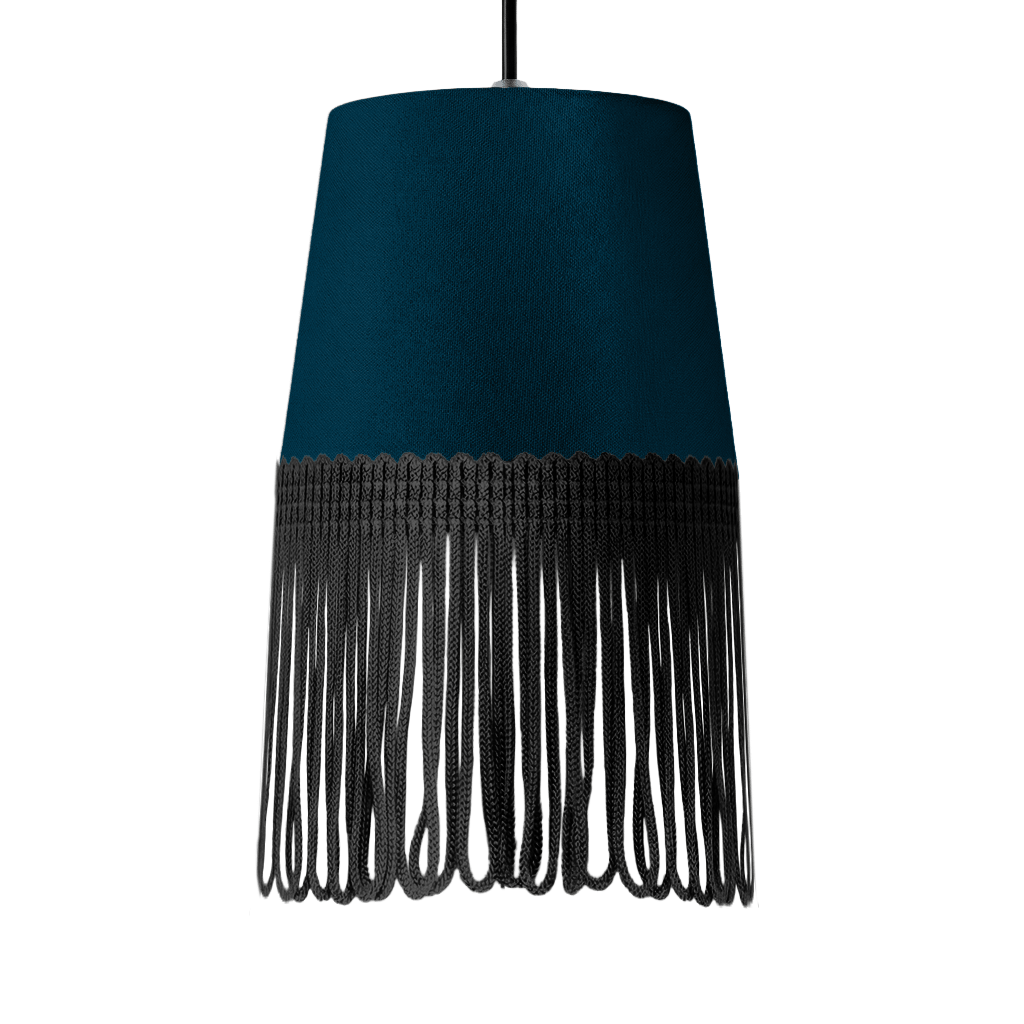 Lampe interiør alcantara denim blå - Sort - KJoF - 5cm - 