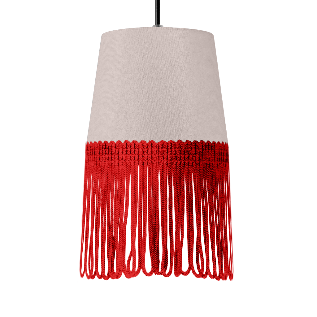 Lampe interiør alcantara duegrå - Rød - KJoF - 5cm - 