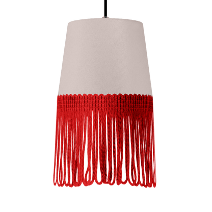 Lampe interiør alcantara duegrå - Rød - KJoF - 5cm - 