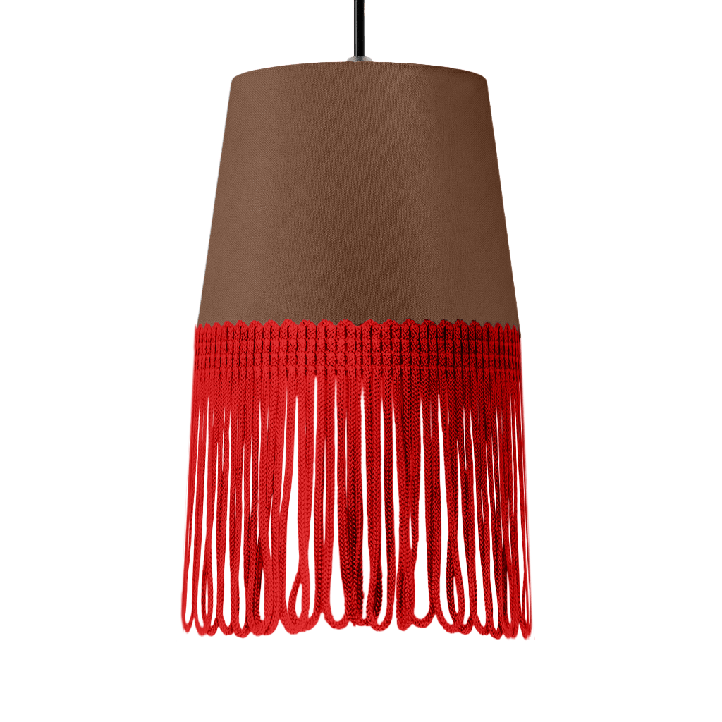 Lampe interiør alcantara dune - Rød - KJoF - 5cm - 
