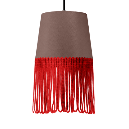 Lampe interiør alcantara elefantgrå - Rød - KJoF - 5cm - 