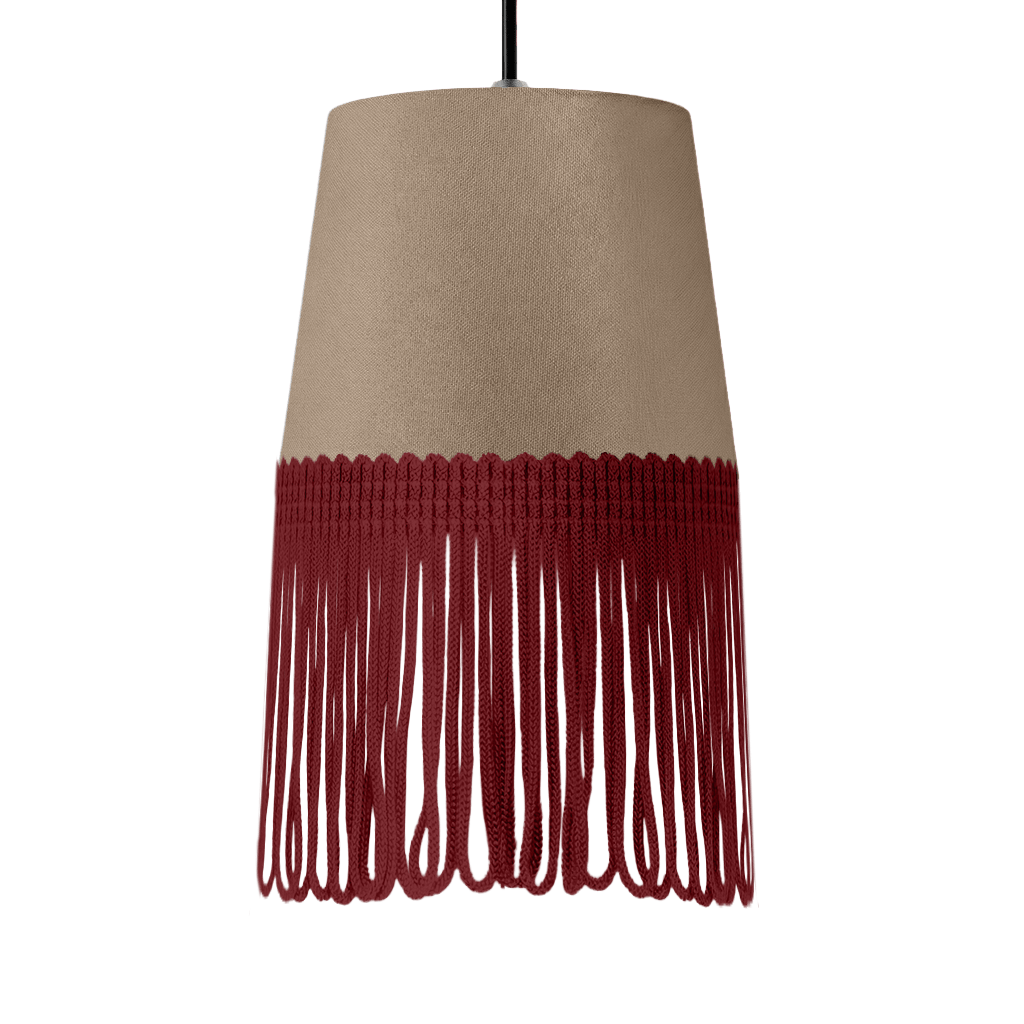 Lampe interiør alcantara fossilgrå - Bordeaux - KJoF - 5cm - 