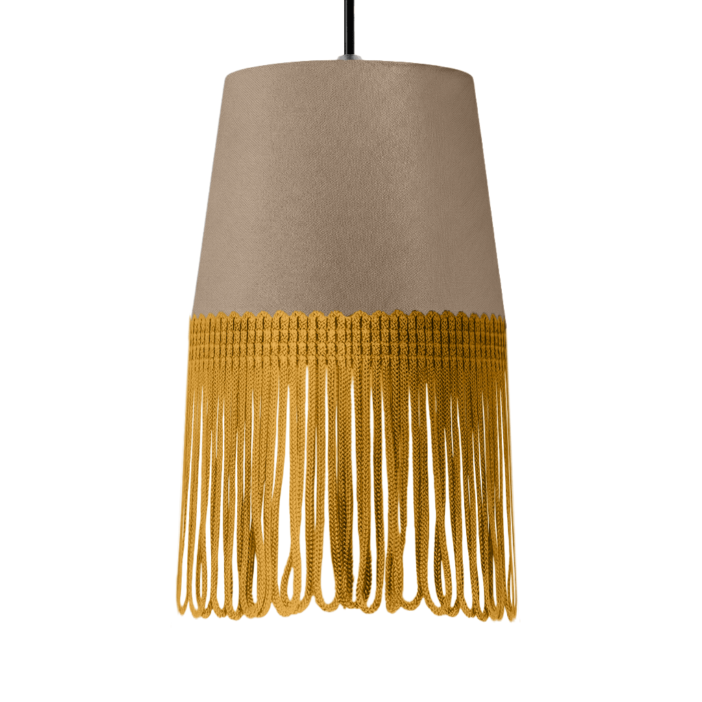 Lampe interiør alcantara fossilgrå - Guld - KJoF - 5cm - 