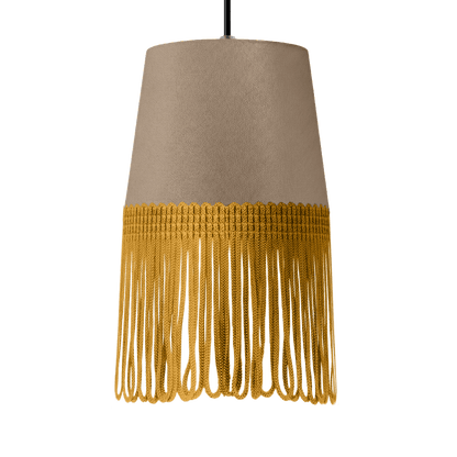 Lampe interiør alcantara fossilgrå - Guld - KJoF - 5cm - 