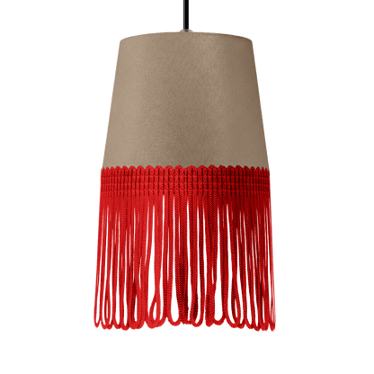 Lampe interiør alcantara fossilgrå - Rød - KJoF - 5cm - 