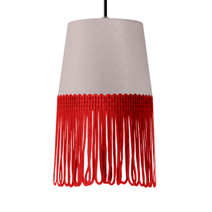 Lampe interiør alcantara grå - Rød - KJoF - 5cm - 