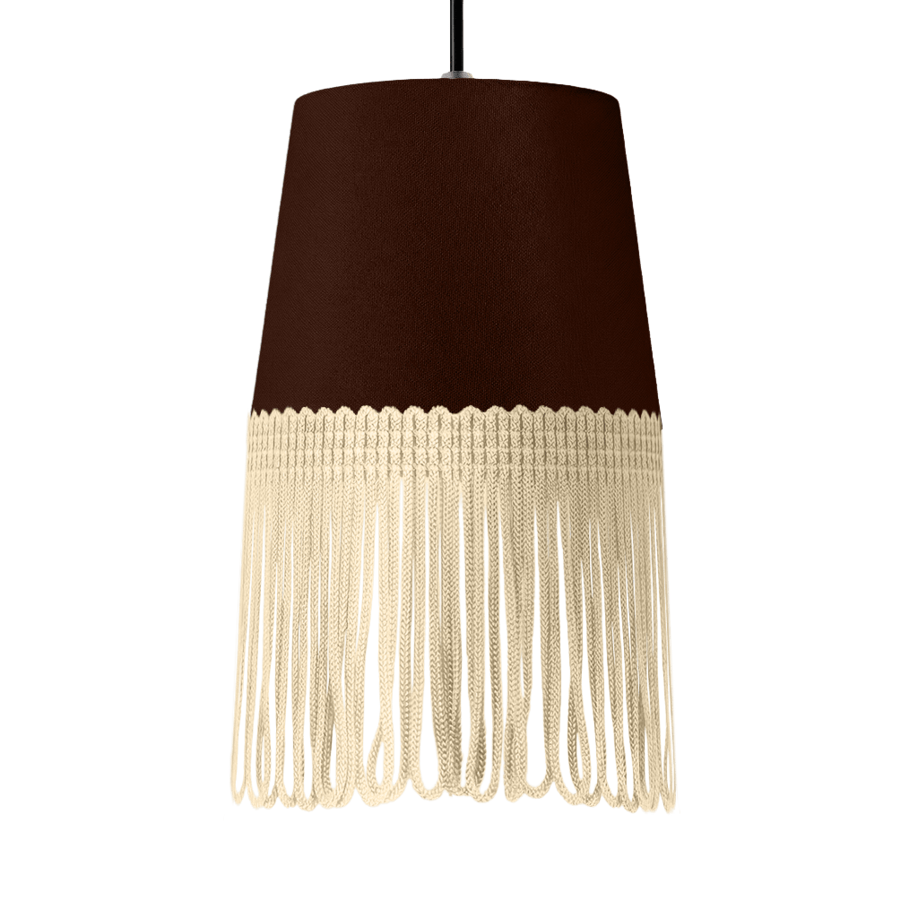 Lampe interiør alcantara kaffebrun - Beige - KJoF - 5cm - 