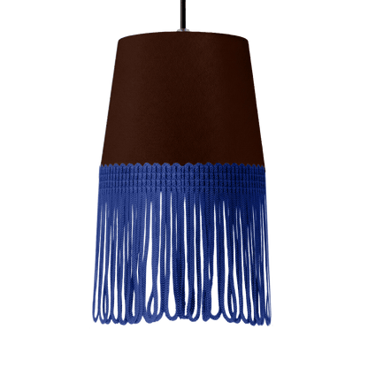 Lampe interiør alcantara kaffebrun - Blå - KJoF - 5cm - 
