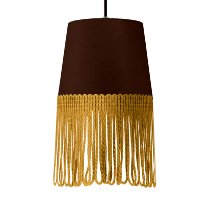 Lampe interiør alcantara kaffebrun - Guld - KJoF - 5cm - 