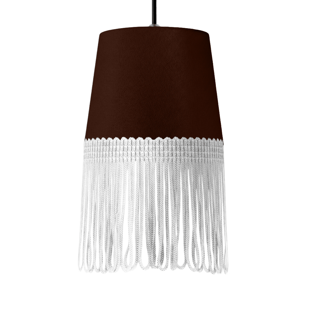 Lampe interiør alcantara kaffebrun - Hvid - KJoF - 5cm - 