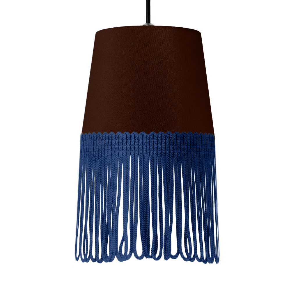 Lampe interiør alcantara kaffebrun - Mørkeblå - KJoF - 5cm - 