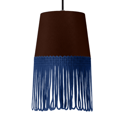 Lampe interiør alcantara kaffebrun - Mørkeblå - KJoF - 5cm - 