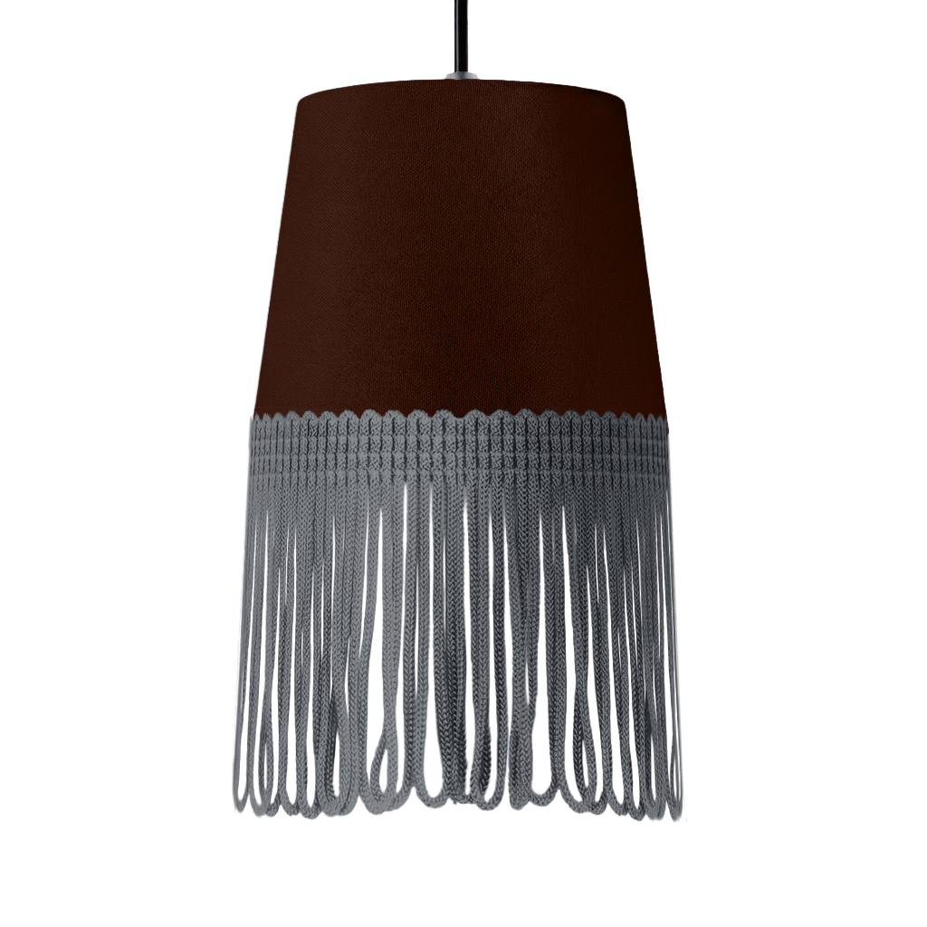 Lampe interiør alcantara kaffebrun - Mørkegrå - KJoF - 5cm - 