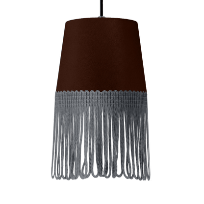 Lampe interiør alcantara kaffebrun - Mørkegrå - KJoF - 5cm - 