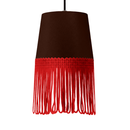 Lampe interiør alcantara kaffebrun - Rød - KJoF - 5cm - 