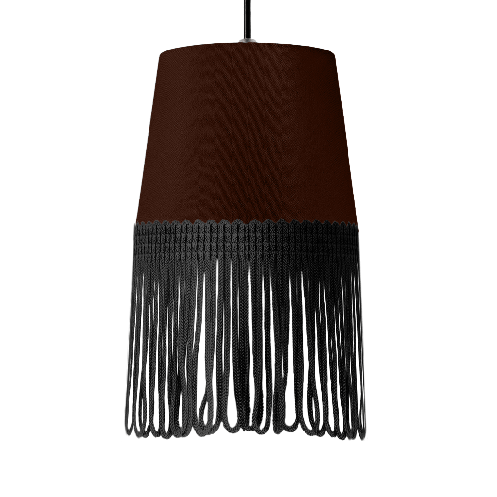 Lampe interiør alcantara kaffebrun - Sort - KJoF - 5cm - 