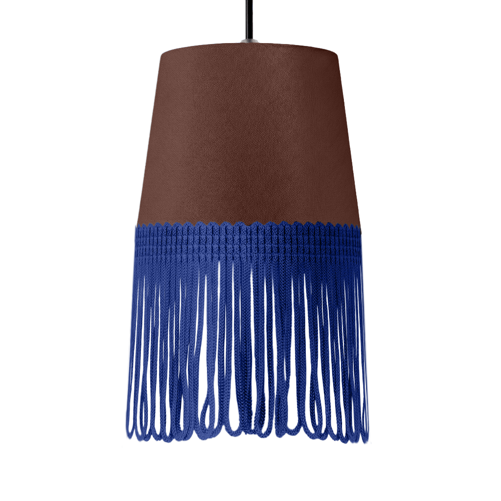 Lampe interiør alcantara mokkabrun - Blå - KJoF - 5cm - 