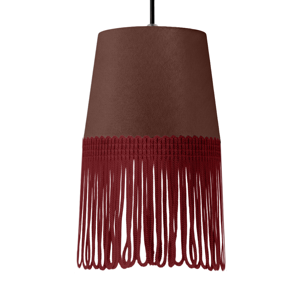 Lampe interiør alcantara mokkabrun - Bordeaux - KJoF - 5cm - 