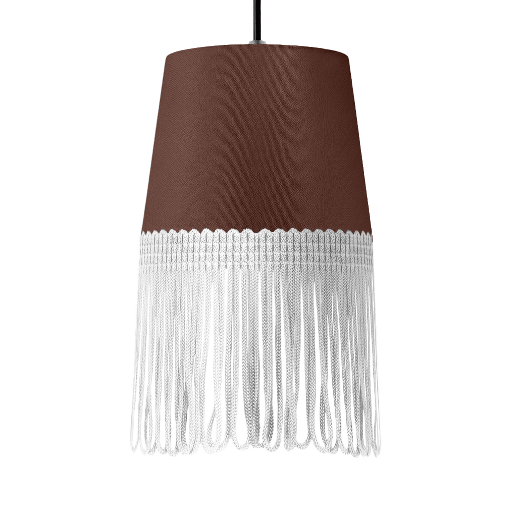 Lampe interiør alcantara mokkabrun - Hvid - KJoF - 5cm - 