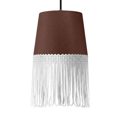 Lampe interiør alcantara mokkabrun - Hvid - KJoF - 5cm - 