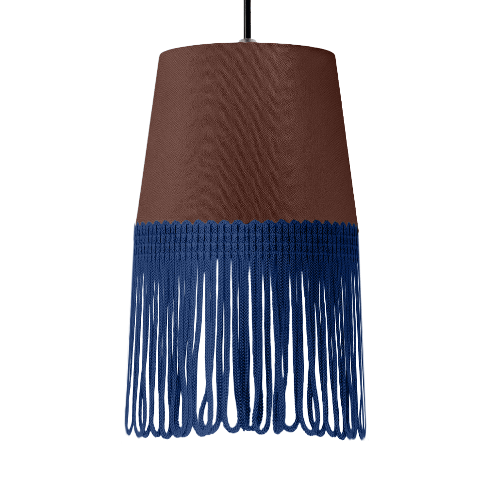 Lampe interiør alcantara mokkabrun - Mørke blå - KJoF - 5cm - 